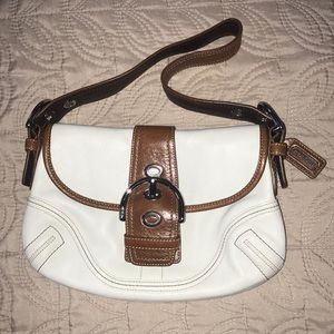 Coach handbag in white & brown (SoHo bag)